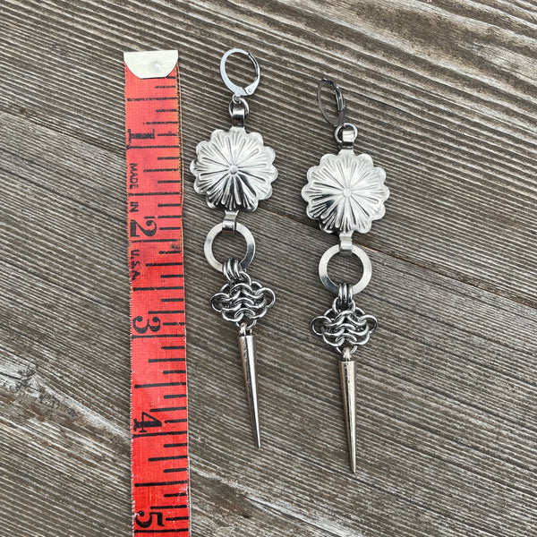 Dahlia Concho Chainmaille Earrings