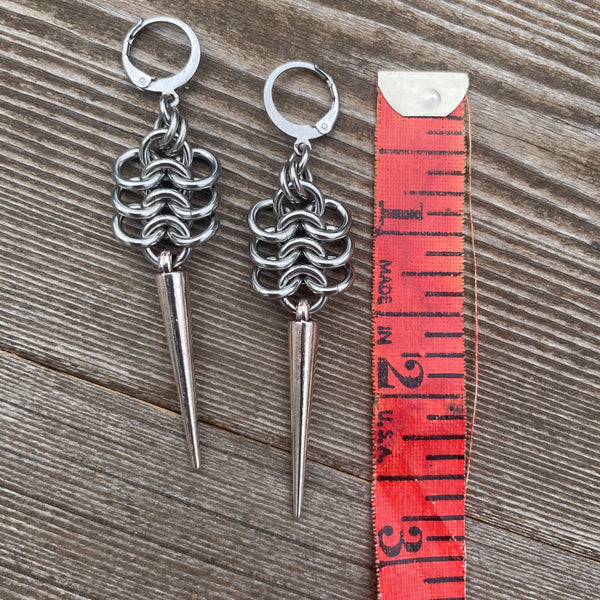 Euro Spike Chainmaille Earrings