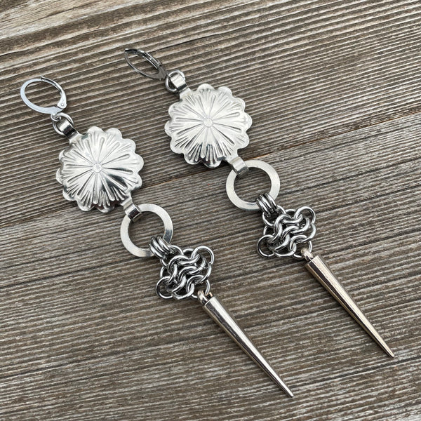 Dahlia Concho Chainmaille Earrings