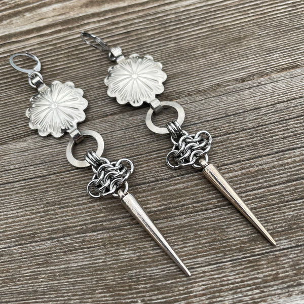 Dahlia Concho Chainmaille Earrings