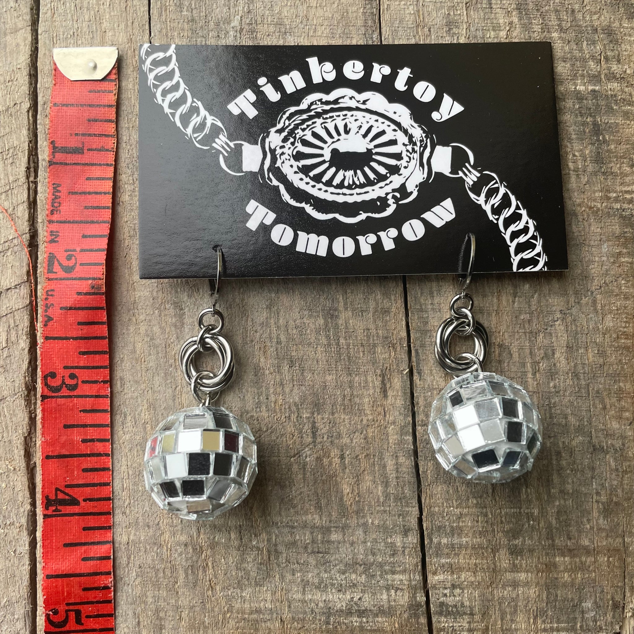 Thrift Store - Disco Ball Earrings