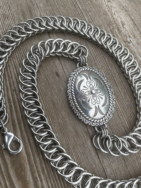 Chainmaille Concho Belt