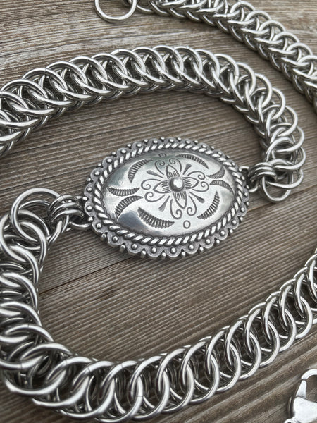 Chainmaille Concho Belt
