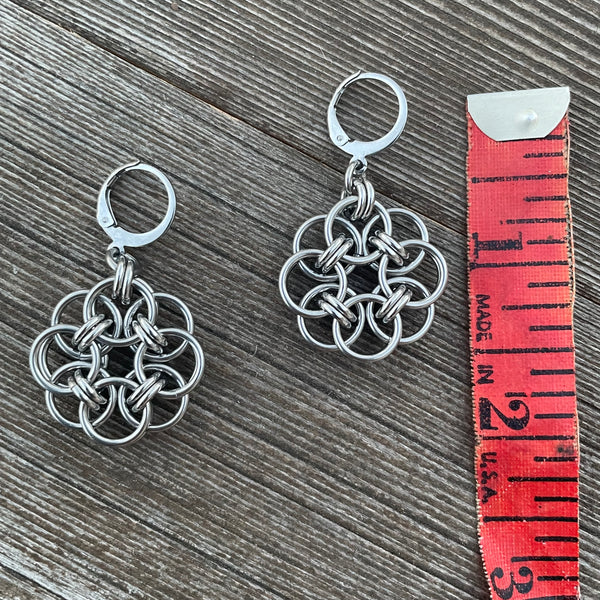 Moonflower Chainmaille Earrings