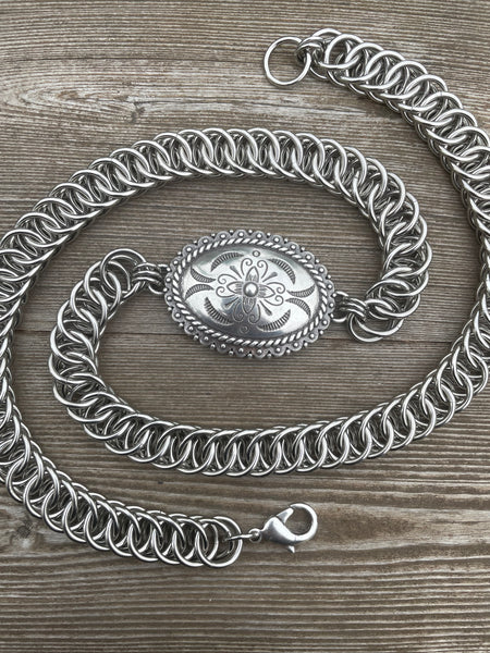 Chainmaille Concho Belt