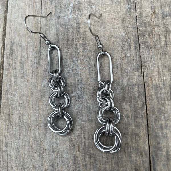 Heritage Spiral Chainmaille Earrings