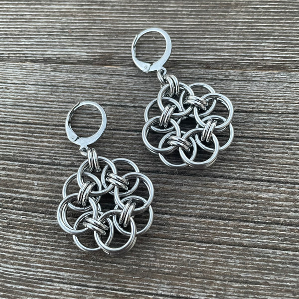 Moonflower Chainmaille Earrings