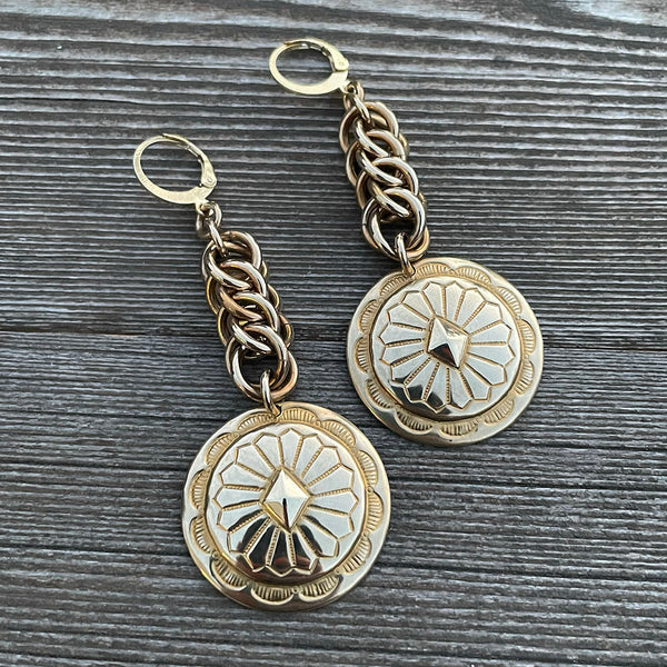 Brass Waylon Chainmaille Earrings