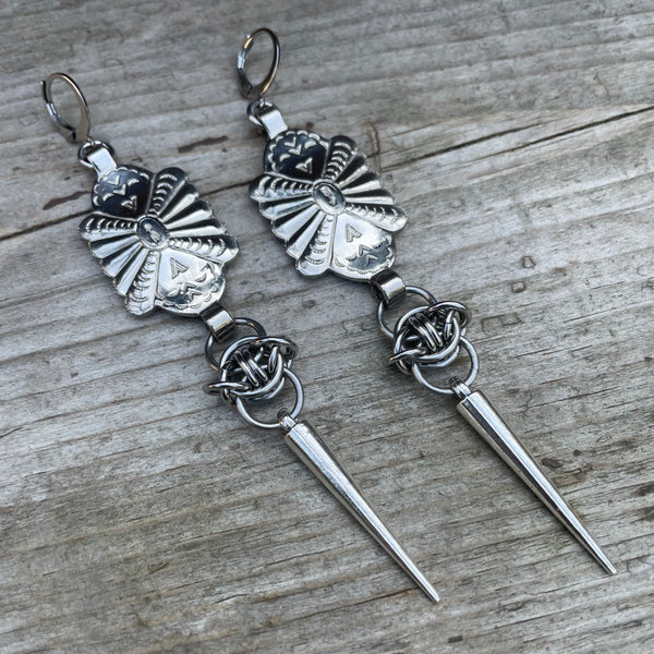 Barbed Concho Earrings