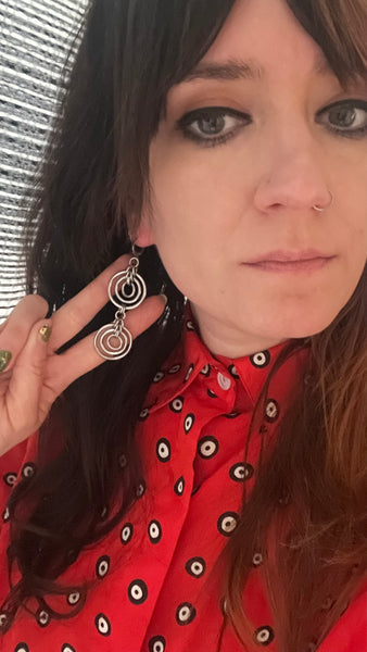 Double Bullseye Chainmaille Earrings