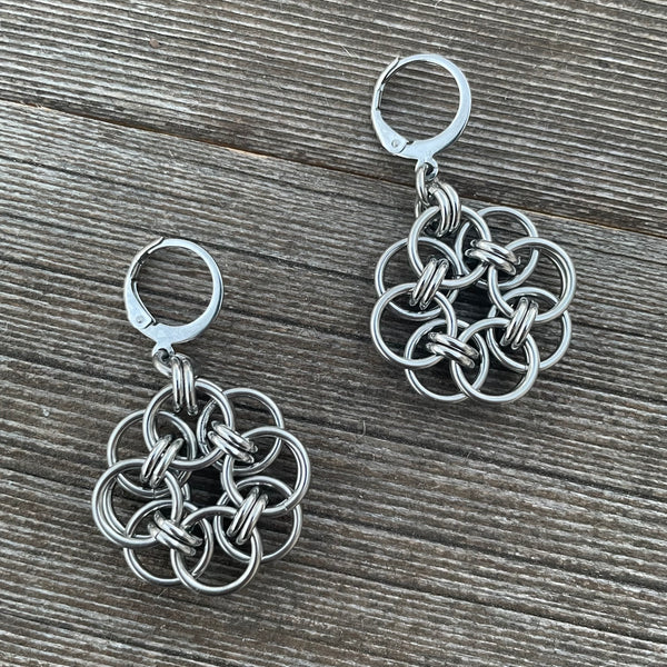 Moonflower Chainmaille Earrings