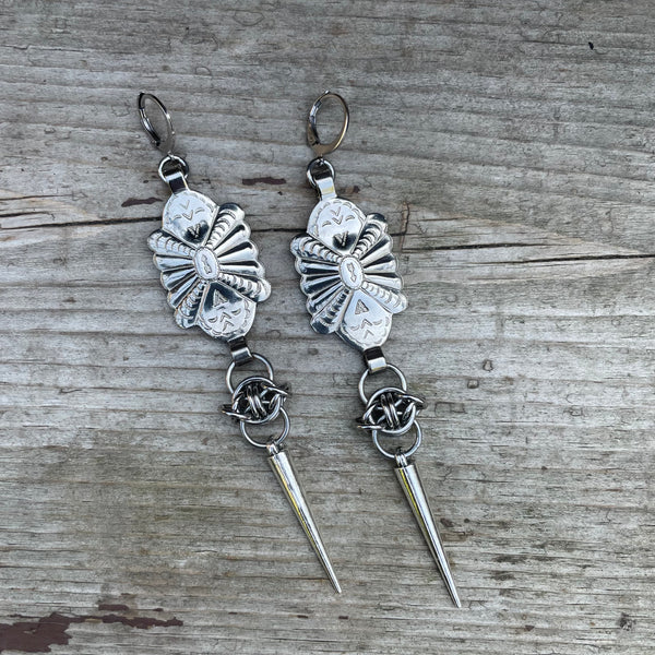 Barbed Concho Earrings