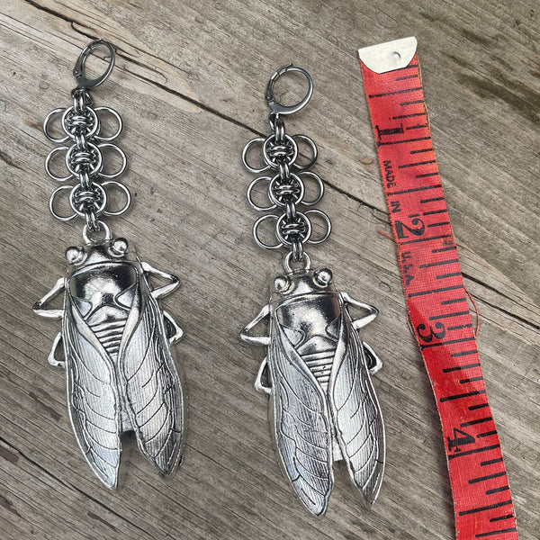 Cicada Wings Chainmaille Earrings