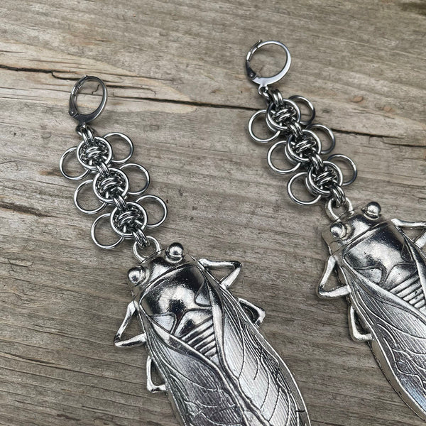 Cicada Wings Chainmaille Earrings