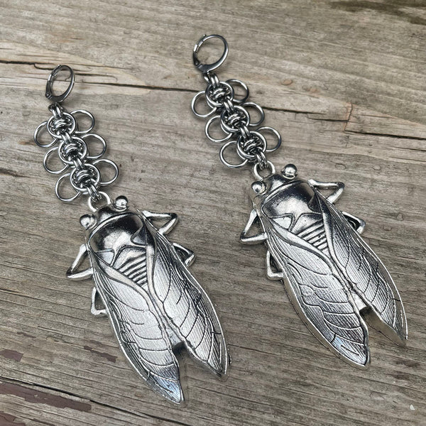 Cicada Wings Chainmaille Earrings