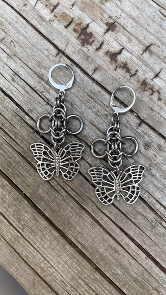Butterfly Chainmaille Earrings
