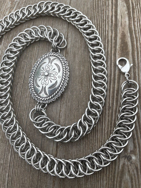 Chainmaille Concho Belt