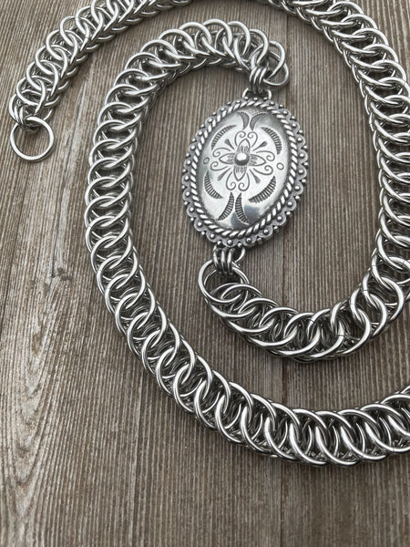 Chainmaille Concho Belt