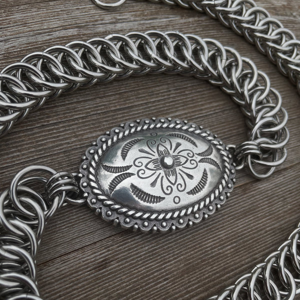 Chainmaille Concho Belt