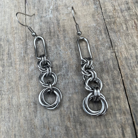 Heritage Spiral Chainmaille Earrings