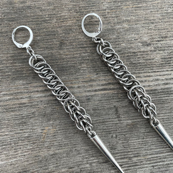 Scorpion Tail Chainmaille Earrings