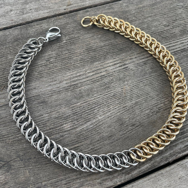 Two-Tone Chainmaille Necklace