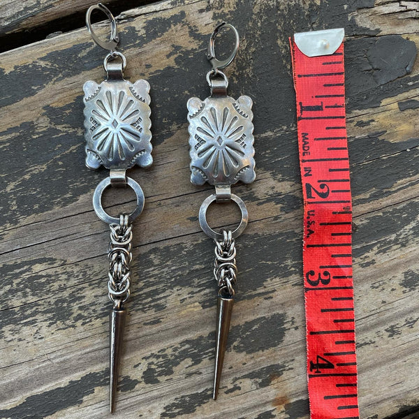 Square Concho Byz Chainmaille Earrings