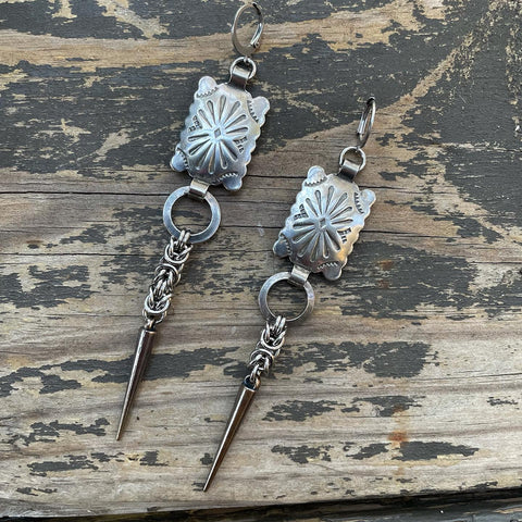 Square Concho Byz Chainmaille Earrings