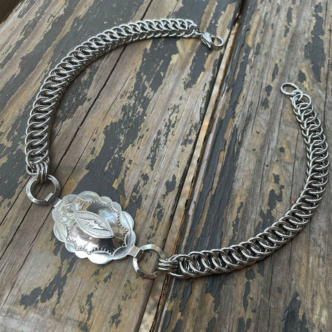 Lightning Bolt Concho Choker