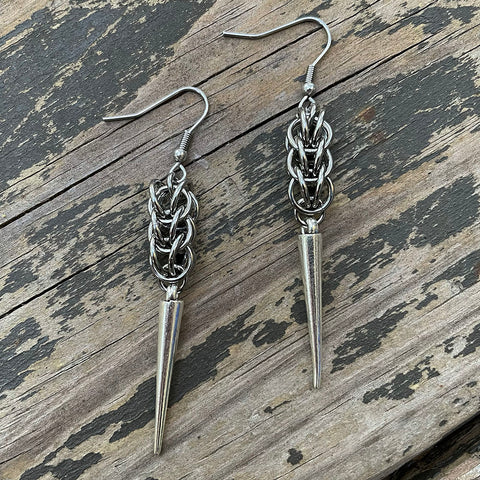 Full Persian Chainmaille Spike Earrings