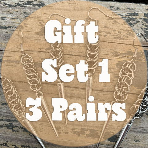 Gift Set 1 - 3 Pairs of Chainmaille Earrings