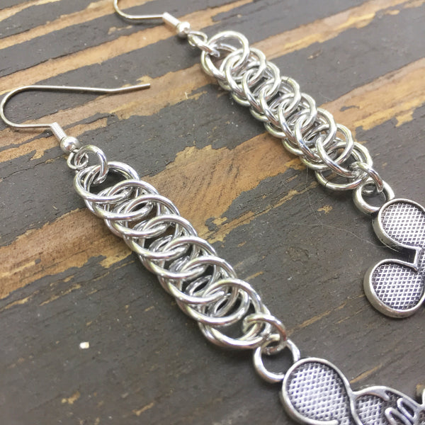 Mouse Medium Chainmaille Earrings