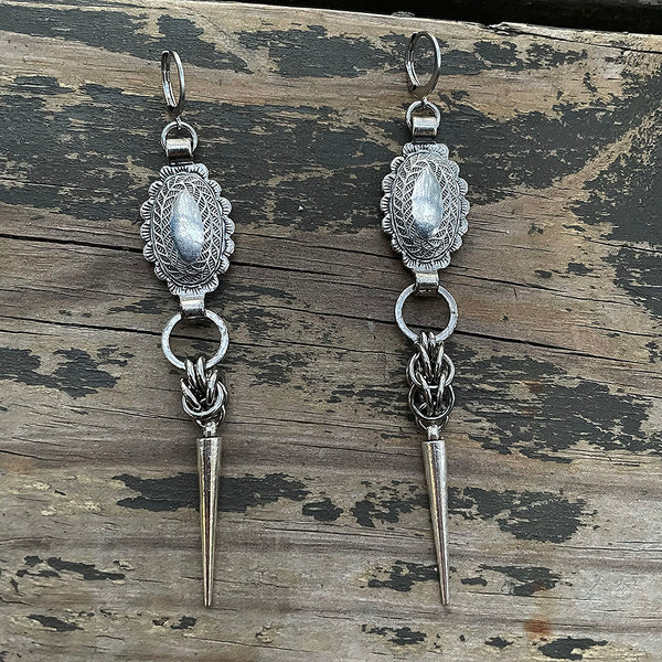Sanford Mini Concho Chainmaille Earrings