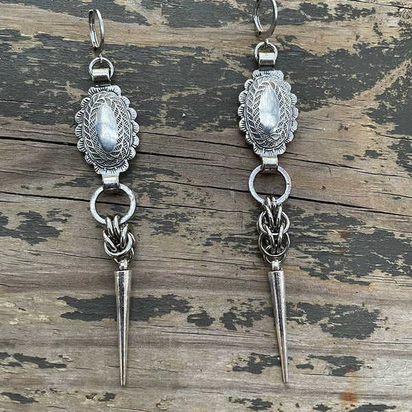 Sanford Mini Concho Chainmaille Earrings