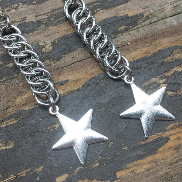 Star Medium Chainmaille Earrings