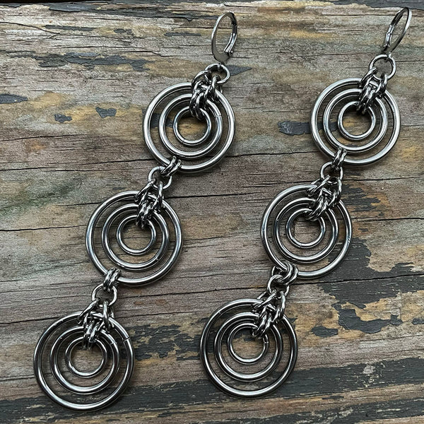 Triple Bullseye Earrings