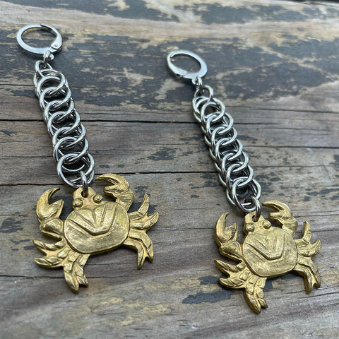 Crab Chainmaille Earrings