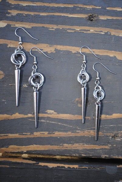 Spike Stainless Steel Chainmaille Earrings