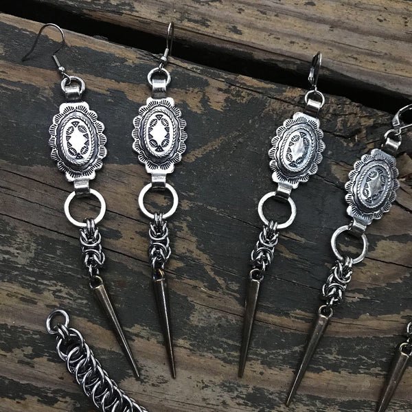 Concho Byzantine Spike Earrings