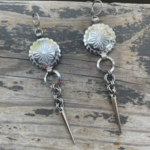 Mobius Flower Concho Earrings