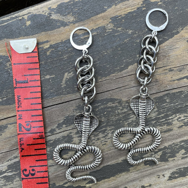 HP3 Cobra Chainmaille Earrings