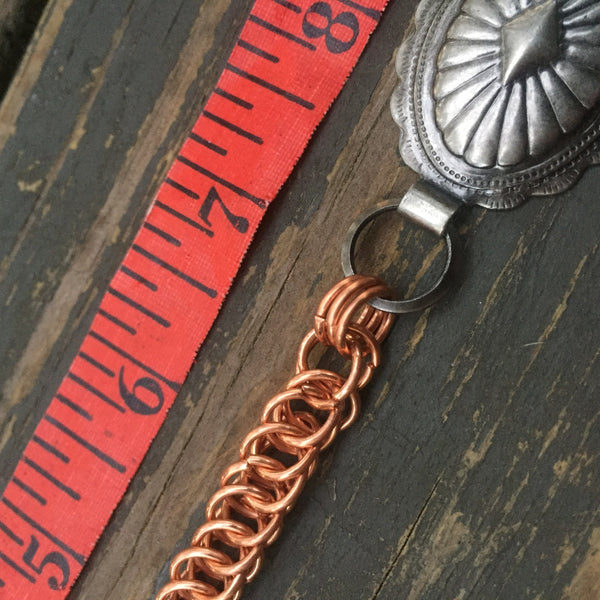 Rustic Copper Concho Necklace