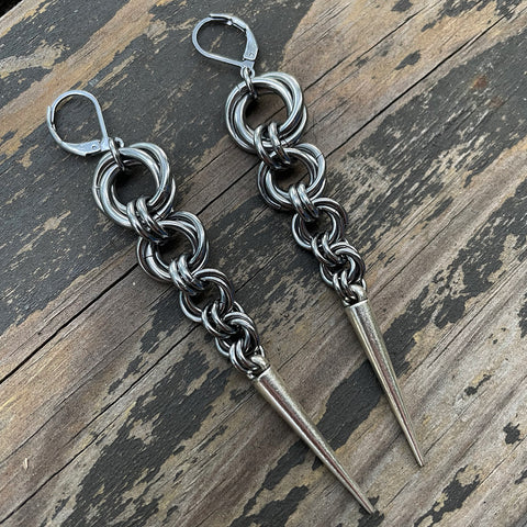 Big Möbius Spike Earrings (double connector)