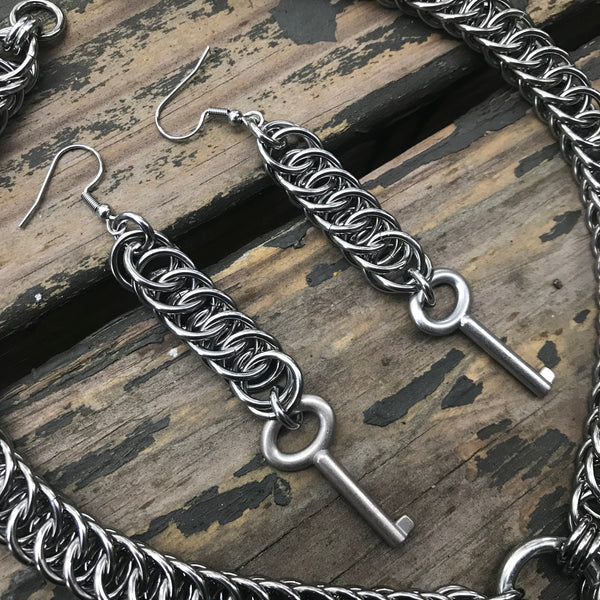 Heart Lock Chainmaille Necklace