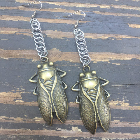 Cicada Chainmaille Earrings