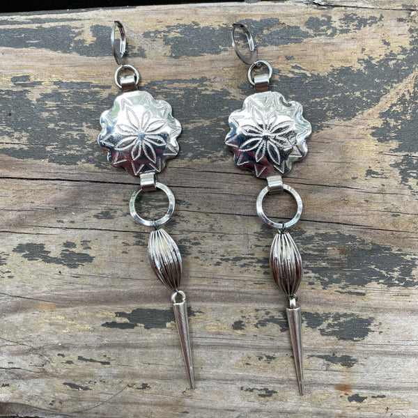 Sunflower Concho Bead Earrings