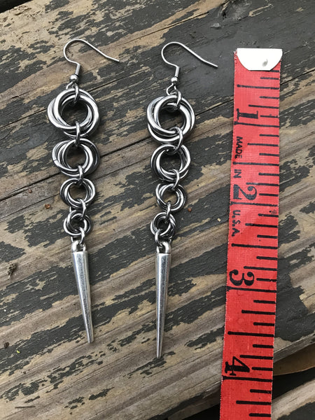 Big Möbius Spike Earrings (double connector)