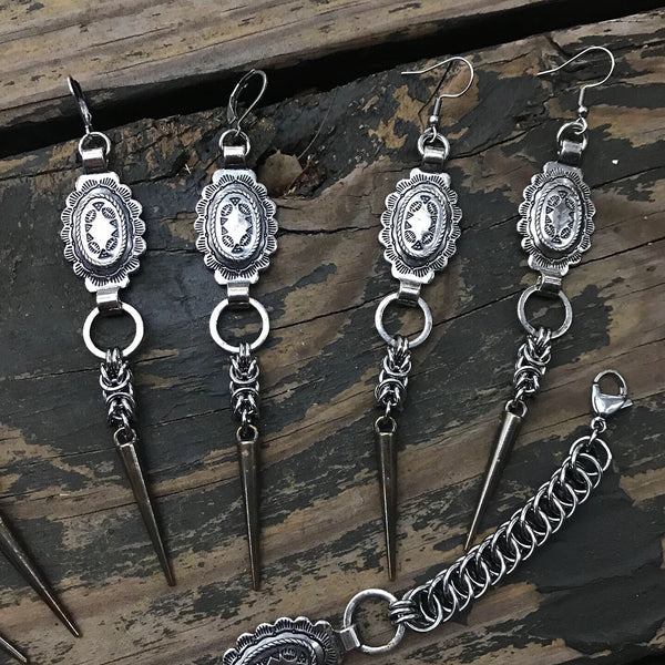 Concho Byzantine Spike Earrings