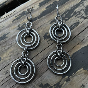 Double Bullseye Chainmaille Earrings