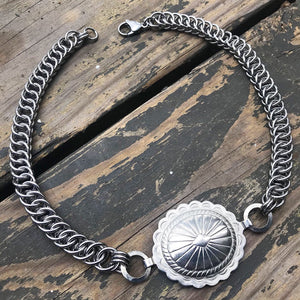 Round Concho Chainmaille Choker